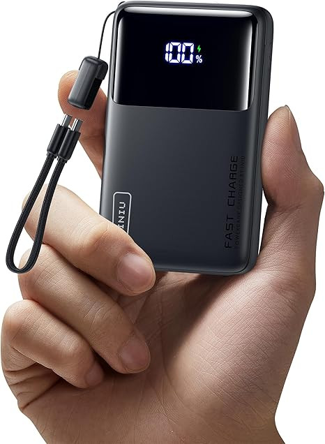 INIU Portable Charger, Slimmest 10000mAh 45W PD Fast Charging Power Bank, USB C in&Out Mini Batte... | Amazon (US)