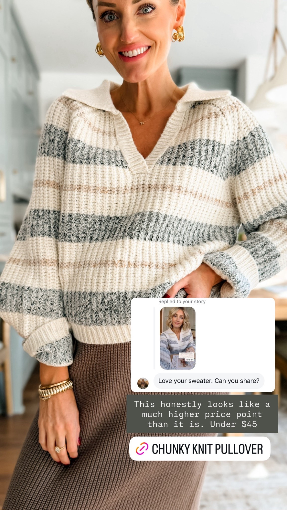 This striped sweater has been on repeat for me this fall. I love the dusty colors in it! Sized up for the bump! 

Loverly Grey, Target sweater find, fall sweater

#LTKSeasonal #LTKFindsUnder50
