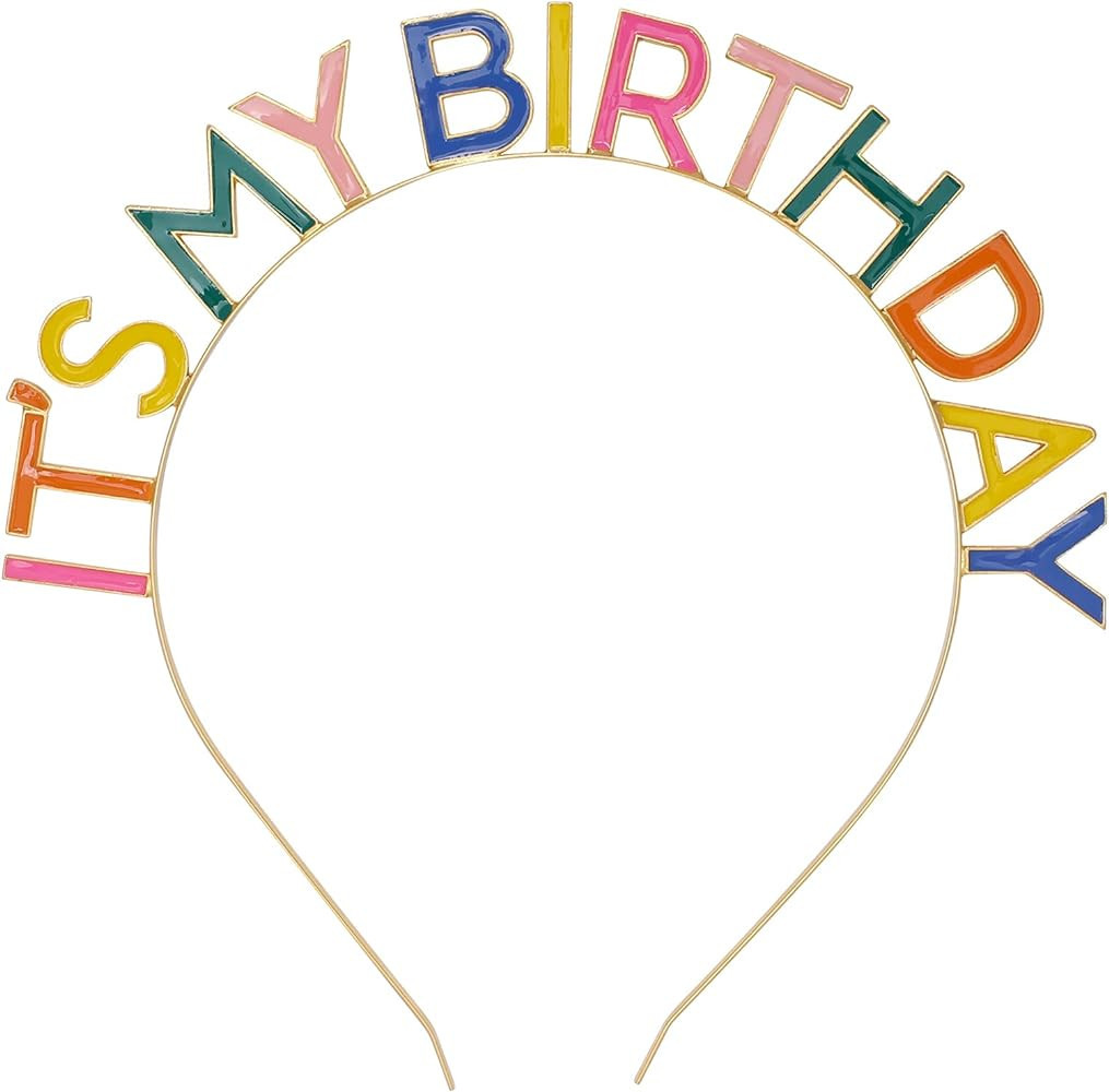 Happy Birthday Crown Rainbow It's My Birthday Headband Birthday Headpiece Birthday Crown Gift Par... | Amazon (US)