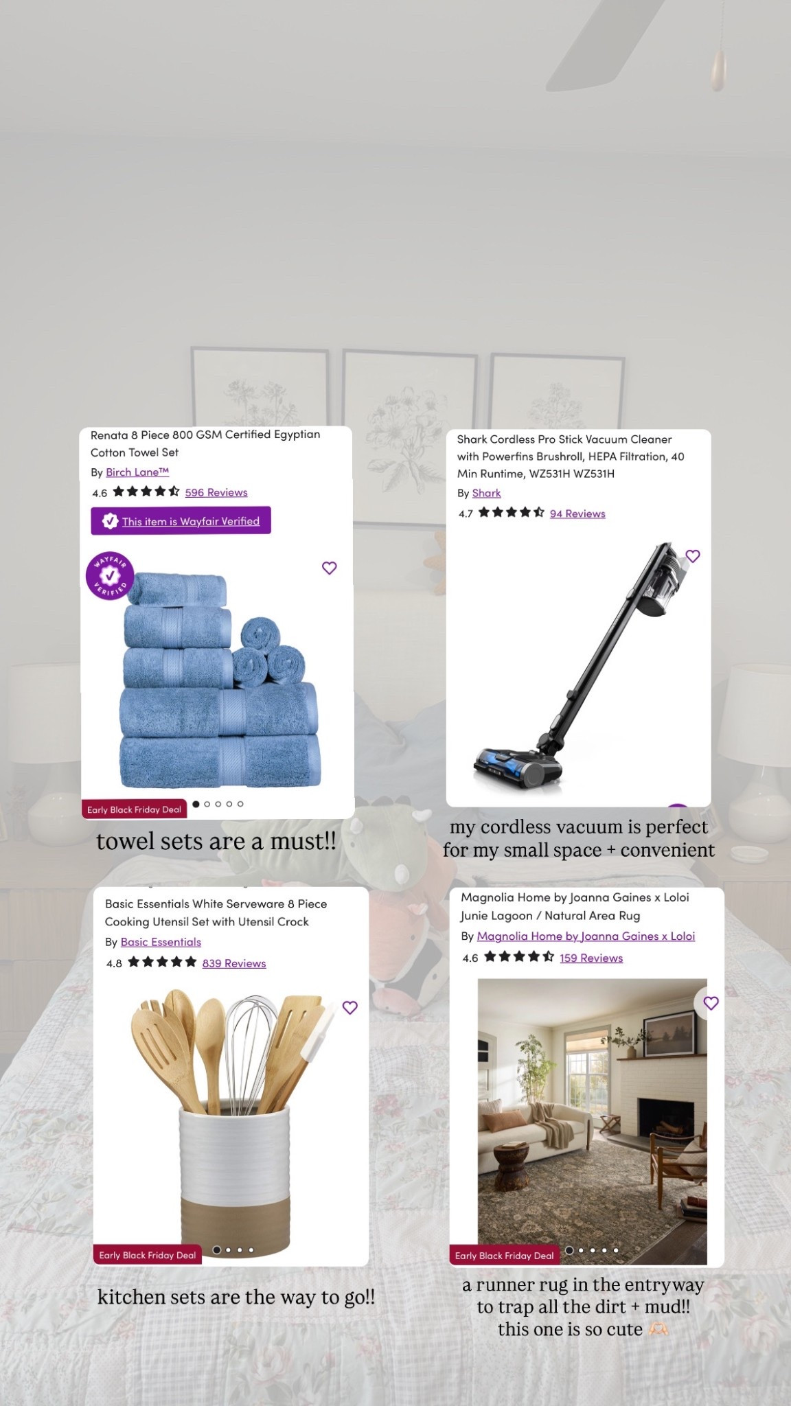 my bed frame I got on a cyber sale at Wayfair years ago that’s on sale again along with some of my other home picks if I was moving into a new space & wanted to get stuff while it was on sale ☺️ get inspired with a sneak peak of Wayfair’s Black Friday sale! 
#ad #WayfairPartner #Wayfair 

#LTKCyberWeek #LTKHoliday