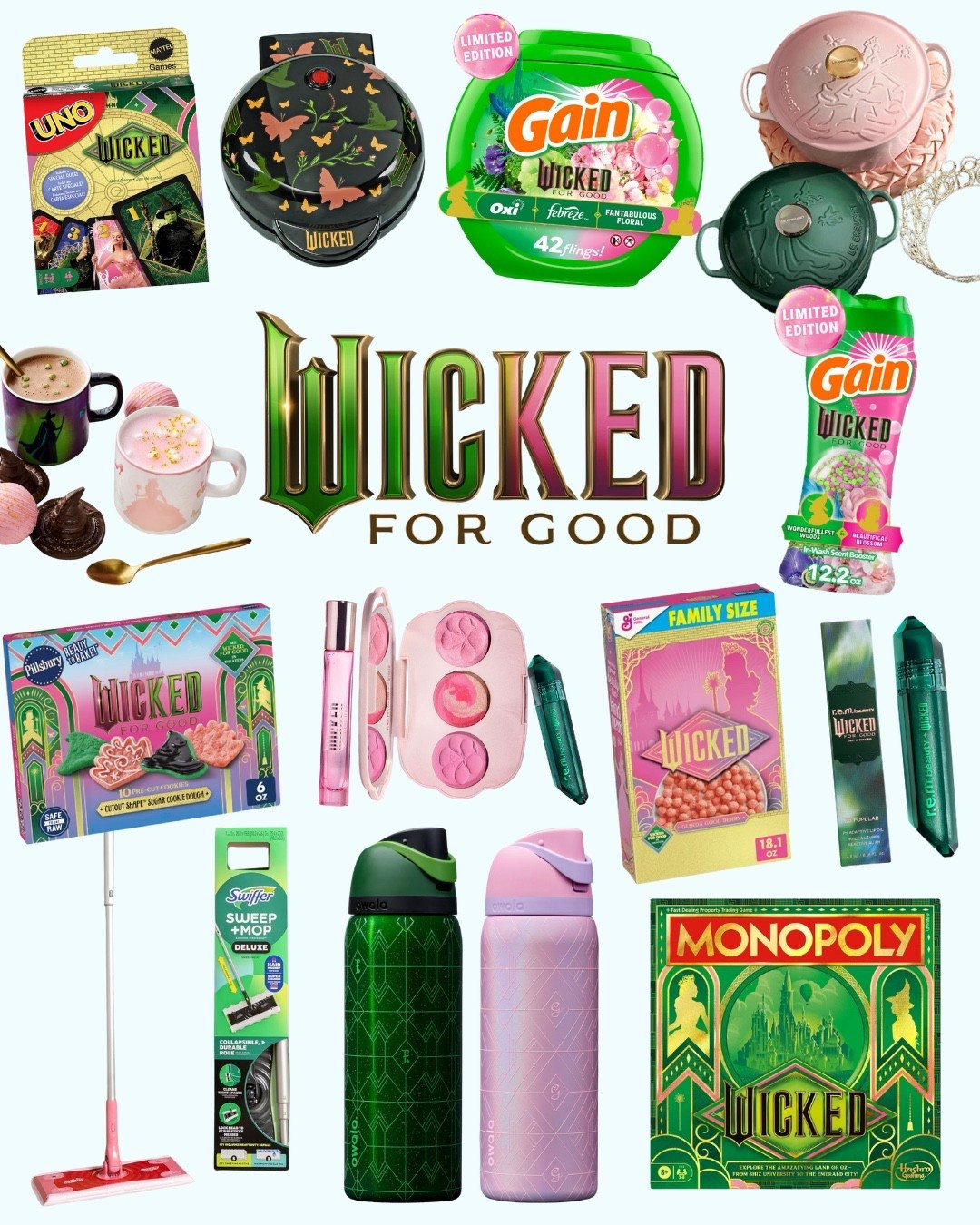 Limited edition Wicked collections! 🩷💚

#wicked #wickedmovie #wickedforgood #giftguide #home #outfit #makeup #beauty #skincare #waterbottle #family 

#LTKSeasonal #LTKGiftGuide #LTKHome