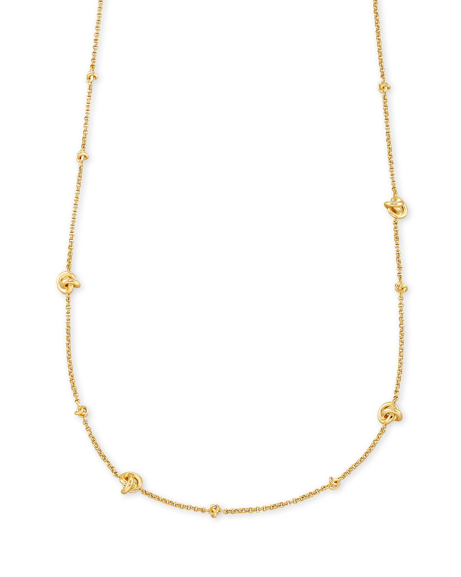 Presleigh Love Knot Adjustable Necklace in Gold | Kendra Scott