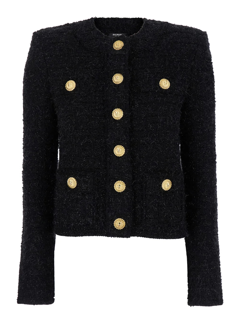 Balmain Buttoned Tweed Jacket | Cettire Global