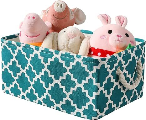 Fabric Storage Bins - Decorative Baskets Storage & Foldable Storage Cubes Containers with Handles... | Amazon (US)