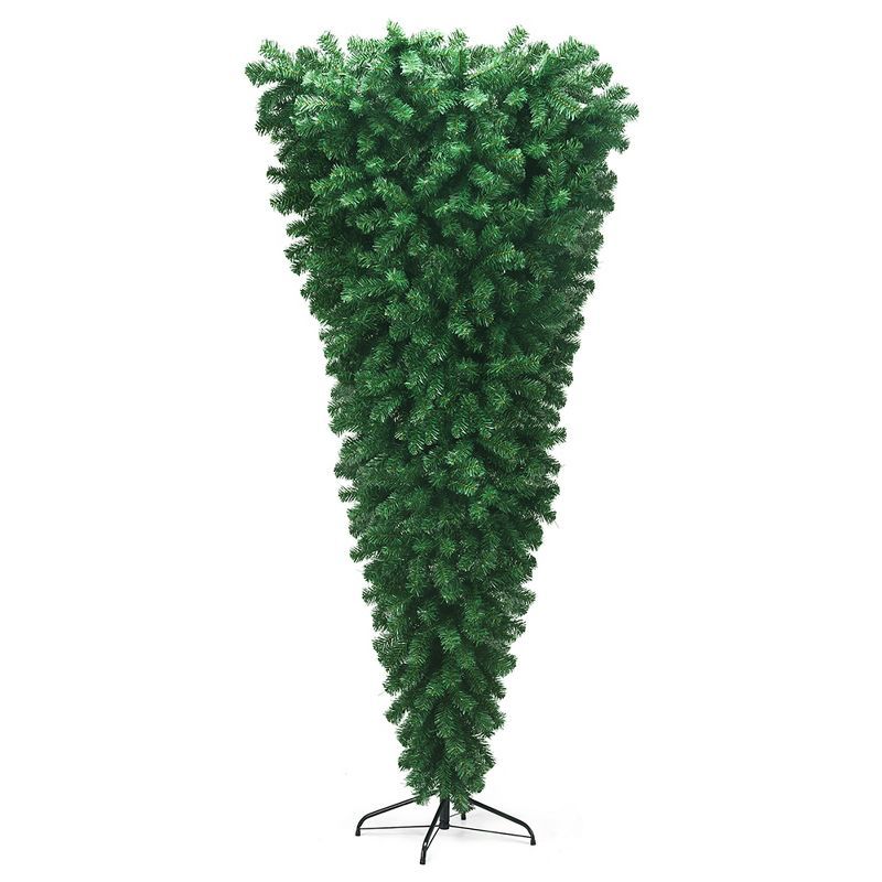 Costway 7Ft Unlit Upside Down Artificial Christmas Tree with 1000 Branch Tips Holiday | Target