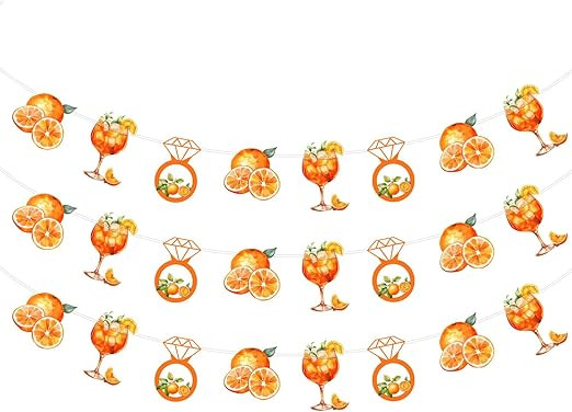 Feeling Spritzy Bachelorette Party Decoration, 3Pcs Orange Cocktail Citrus Banner Garland Spritz ... | Amazon (US)