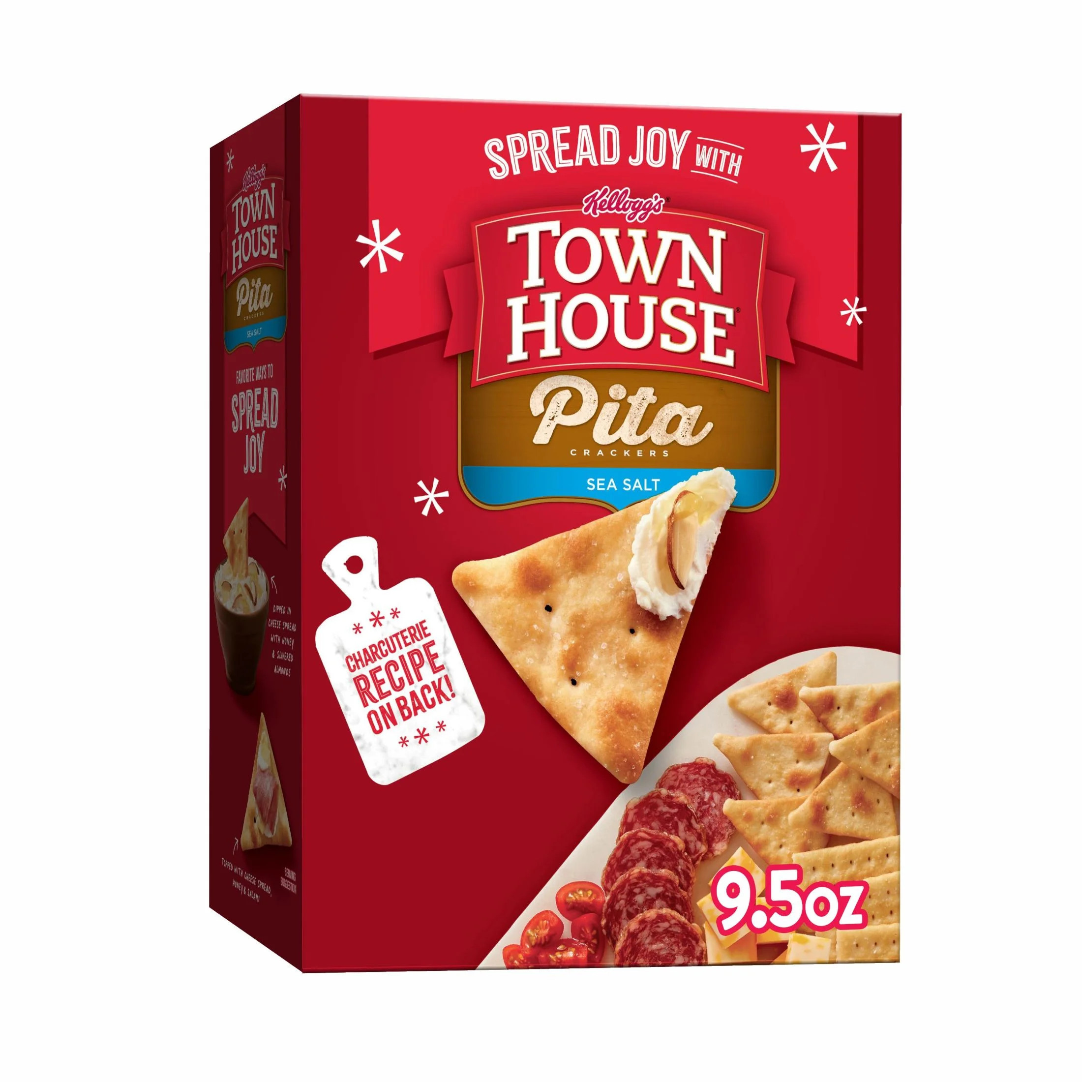 Kellogg's Town House Oven Baked Crackers, Sea Salt, 9.5 oz - Walmart.com | Walmart (US)