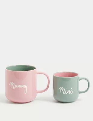Set of 2 Mummy & Mini Slogan Mugs | Marks & Spencer (UK)