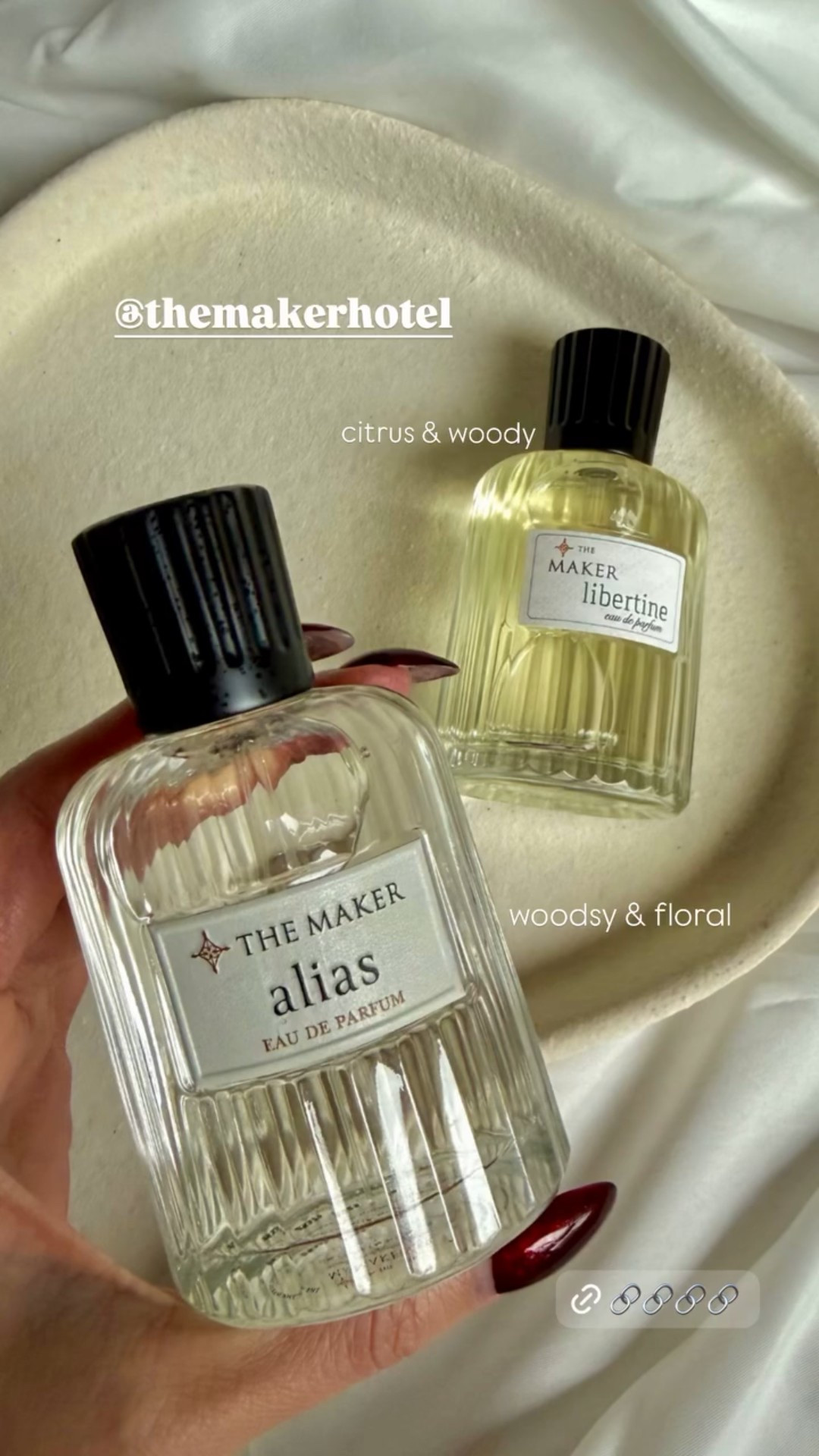 Two new fragrances I’ve been wearing nonstop lately ✨
Alias and Libertine from The Maker — both fresh, clean, and modern, but with different moods. Alias feels bright and airy, while Libertine is a little deeper and more sensual.
Easy, elevated scents that feel perfect for the new year and everyday wear without being overpowering.

@themakerhotel  citrus & woody woodsy & floral

#LTKBeauty #LTKselfcare #LTKHome