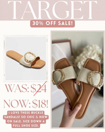 30% off 🚨 shoes this weekend at target 🎯 (I love these buckle sandals so much I have them and wear them constantly!!! They have cushioned memory foam inside and look more $$ than they are) 

#LTKShoeCrush #LTKFindsUnder50 #LTKSaleAlert