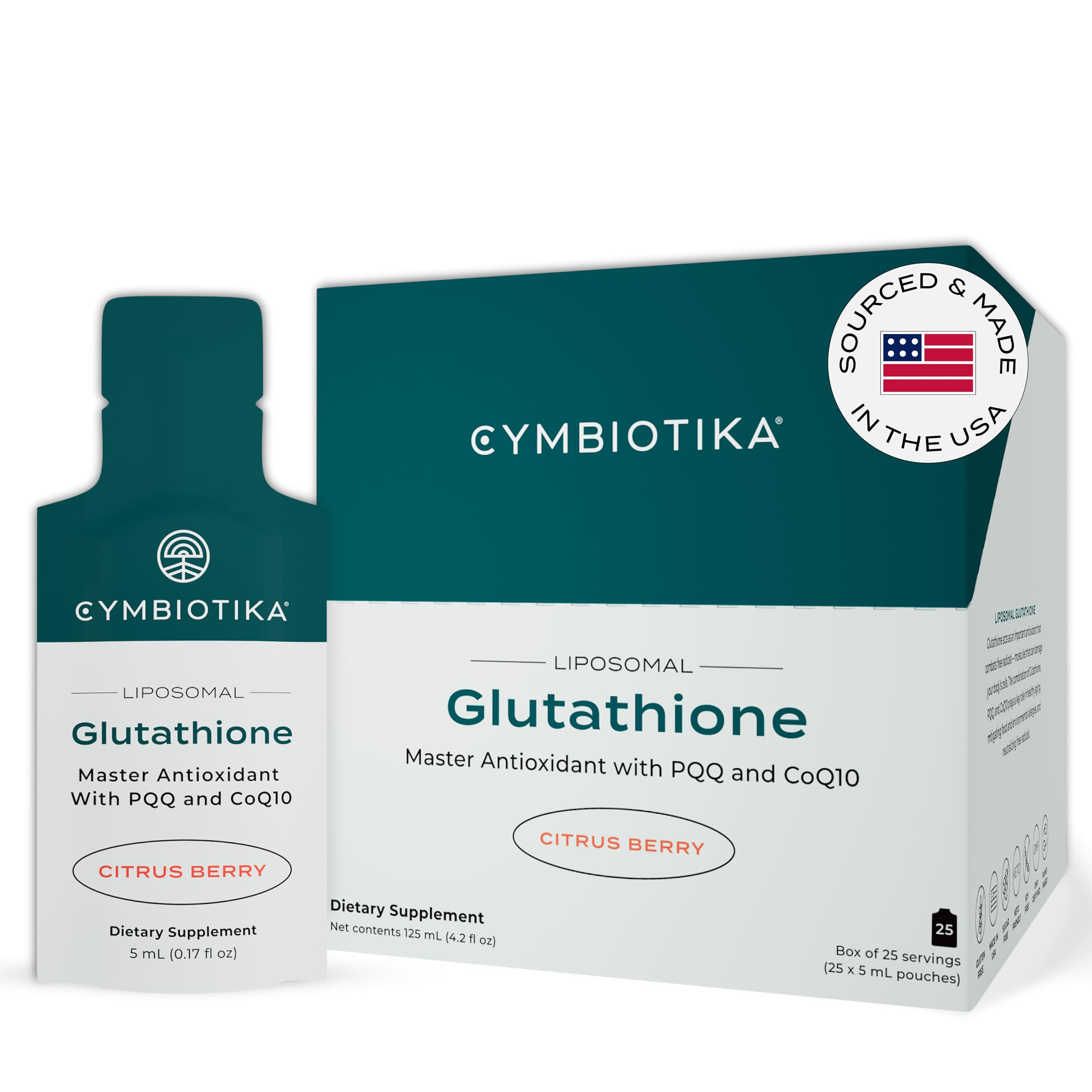 CYMBIOTIKA Glutathione with PQQ & CoQ10, USA Made, Liposomal Delivery, Glutathione Supplement, fo... | Amazon (US)