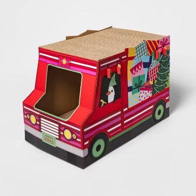 Double Decker Holiday Car Cat Scratcher - Wondershop™ | Target