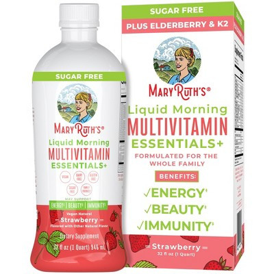 MaryRuth's Morning Multivitamin Liquid, Strawberry, 32 oz | Target