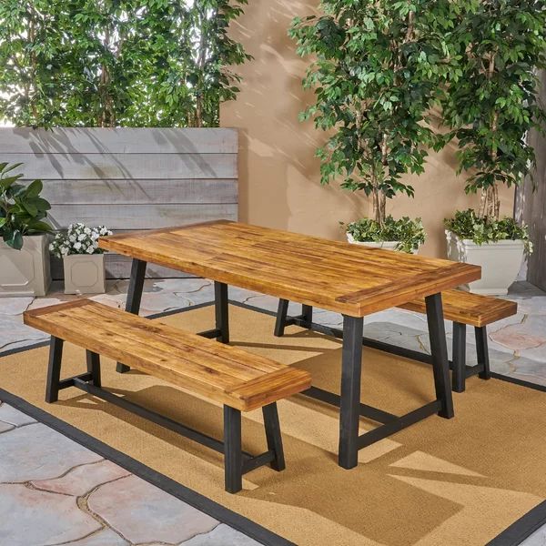 Vanetten Outdoor 3 Piece Dining Set | Wayfair North America