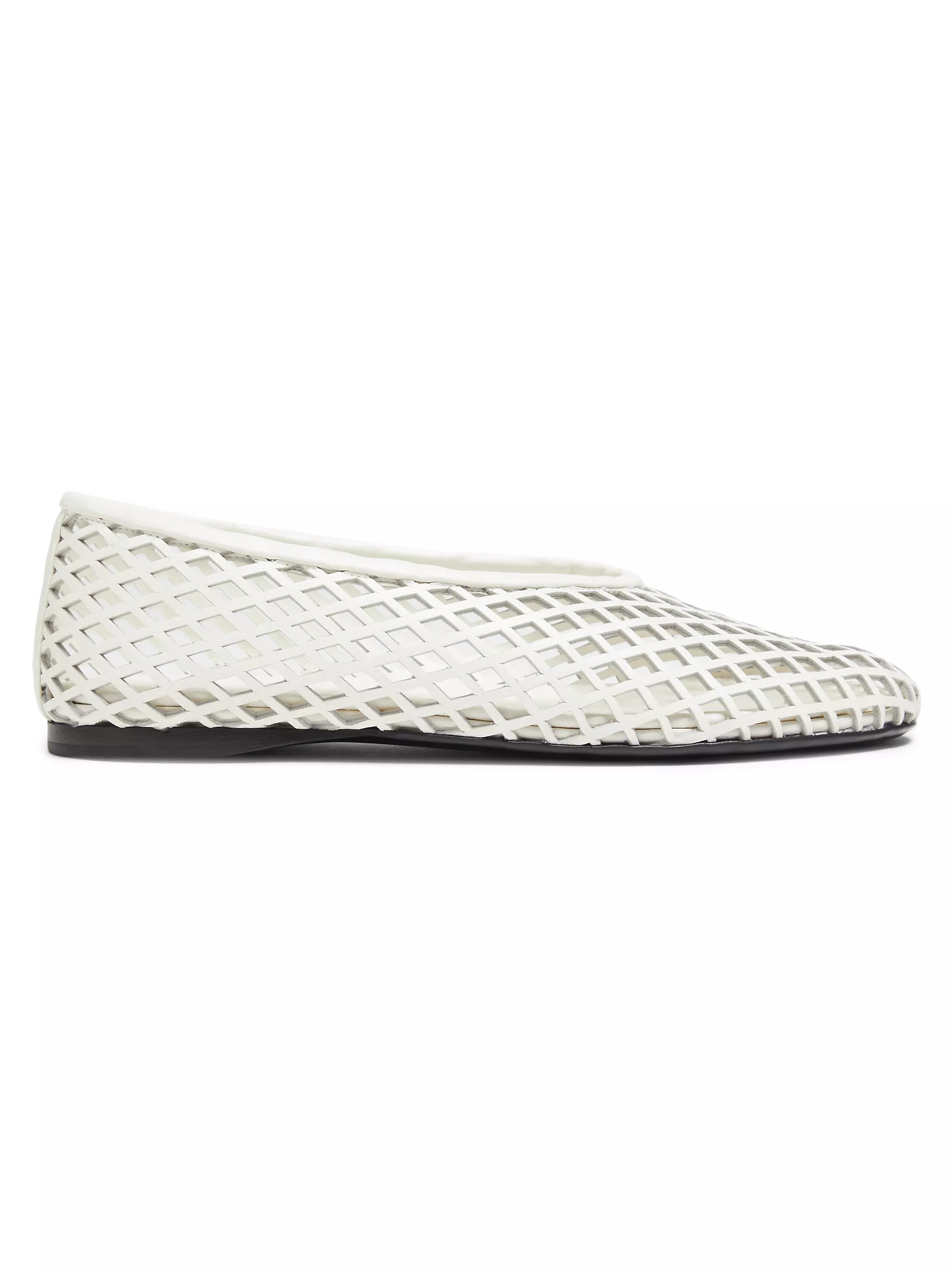 Tee Perforated Leather Ballet Flats | Saks Fifth Avenue