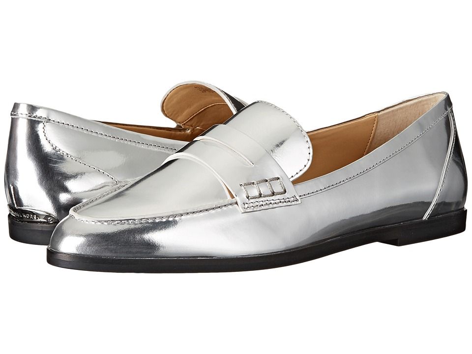 MICHAEL Michael Kors - Connor Loafer (Silver Specchio) Women's Slip on  Shoes | Zappos