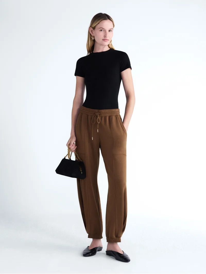 Scoop Women's and Women's Plus New Scubaknit Barrel Pants, Sizes XS-4X | Walmart (US)