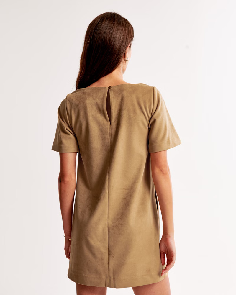 Faux Suede T-Shirt Mini Dress | Abercrombie & Fitch (US)