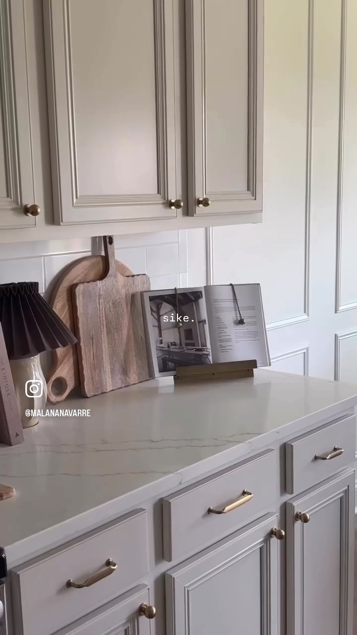 $150 kitchen transformation and I’m obsessed with how it turned out! These champagne bronze pulls and wall moulding made a huge difference 🤍 @lowes 

#LTKHome