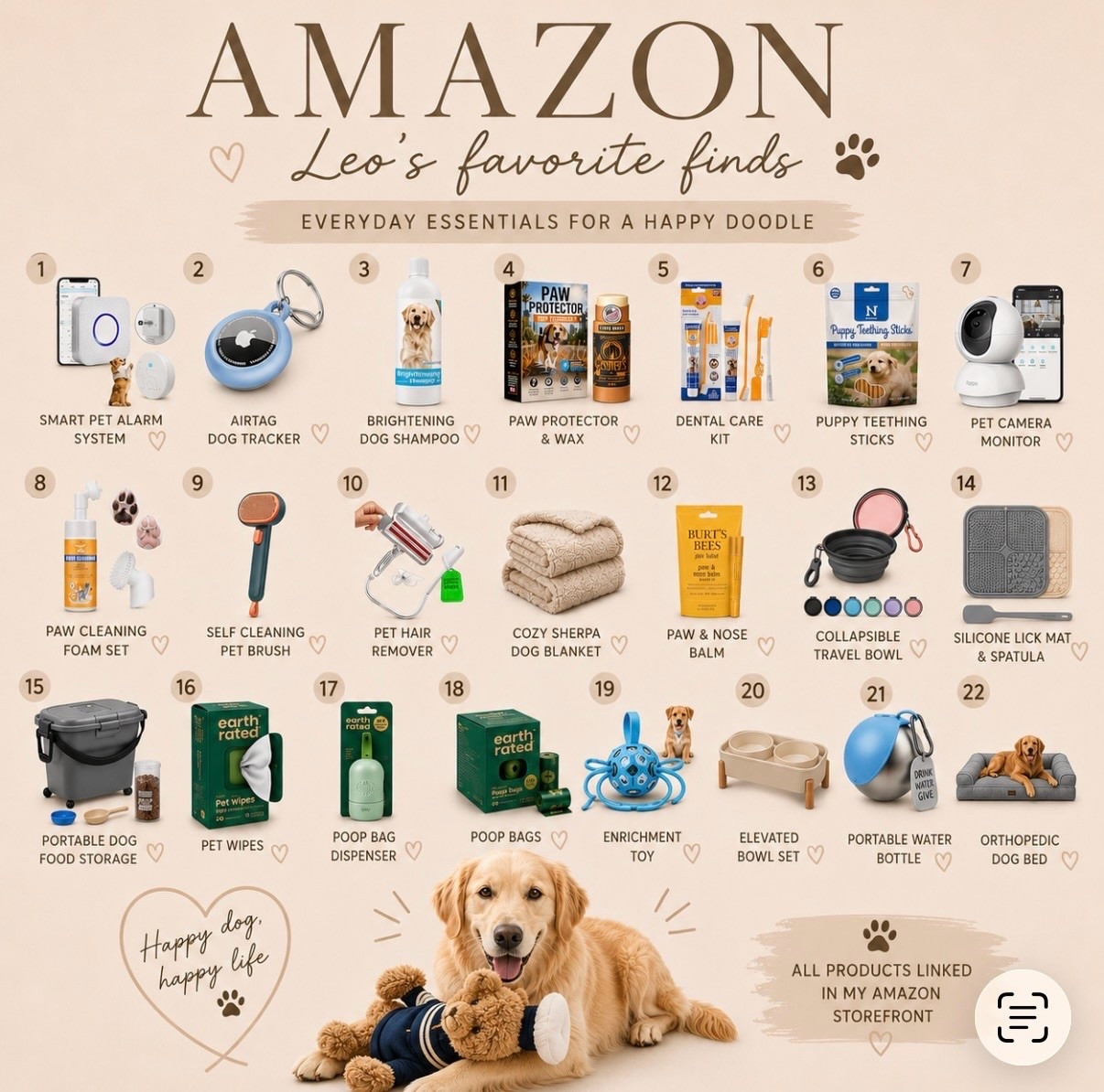 A roundup of Leo’s everyday essentials, the things we actually use and love! From grooming and enrichment to mealtime, walks, travel, and cozy must-haves, I put all of his favorites together in one place. 🐕✨

Want to shop Leo’s favorites? 🛍️
Comment “LEO” and I’ll send you the link, or shop everything through the Amazon Storefront link in my bio.

#AmazonFinds #AmazonPetFinds #DogMustHaves #GoldenRetriever #GoldenRetrieverLife DogEssentials DogMomFinds PetFinds AmazonFavorites DogProducts

#LTKU