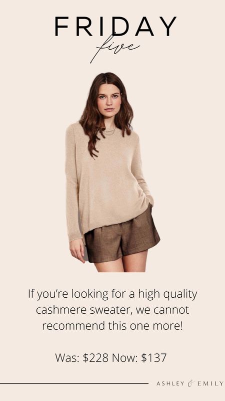 Friday five - cashmere sweater on sale

#LTKSeasonal #LTKsalealert #LTKstyletip