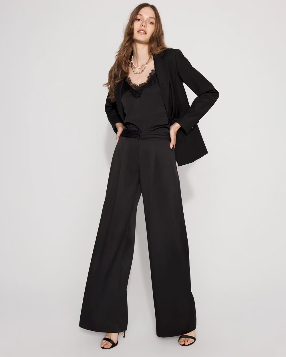 Lace Trimmed Satin Camisole | White House Black Market