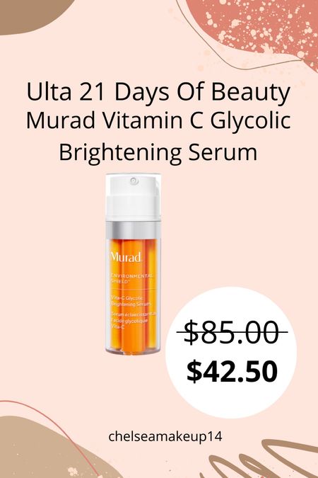 Murad Vitamin C Glycolic Acid Brightening Serum // Ulta 21 Days Of Beauty 

#LTKbeauty #LTKsalealert