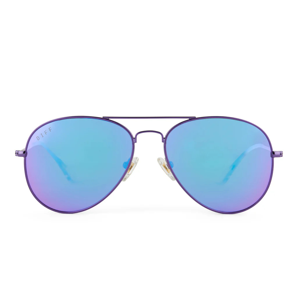 CRUZ - POSH PURPLE METALLIC + PURPLE MIRROR + POLARIZED SUNGLASSES | DIFF Eyewear