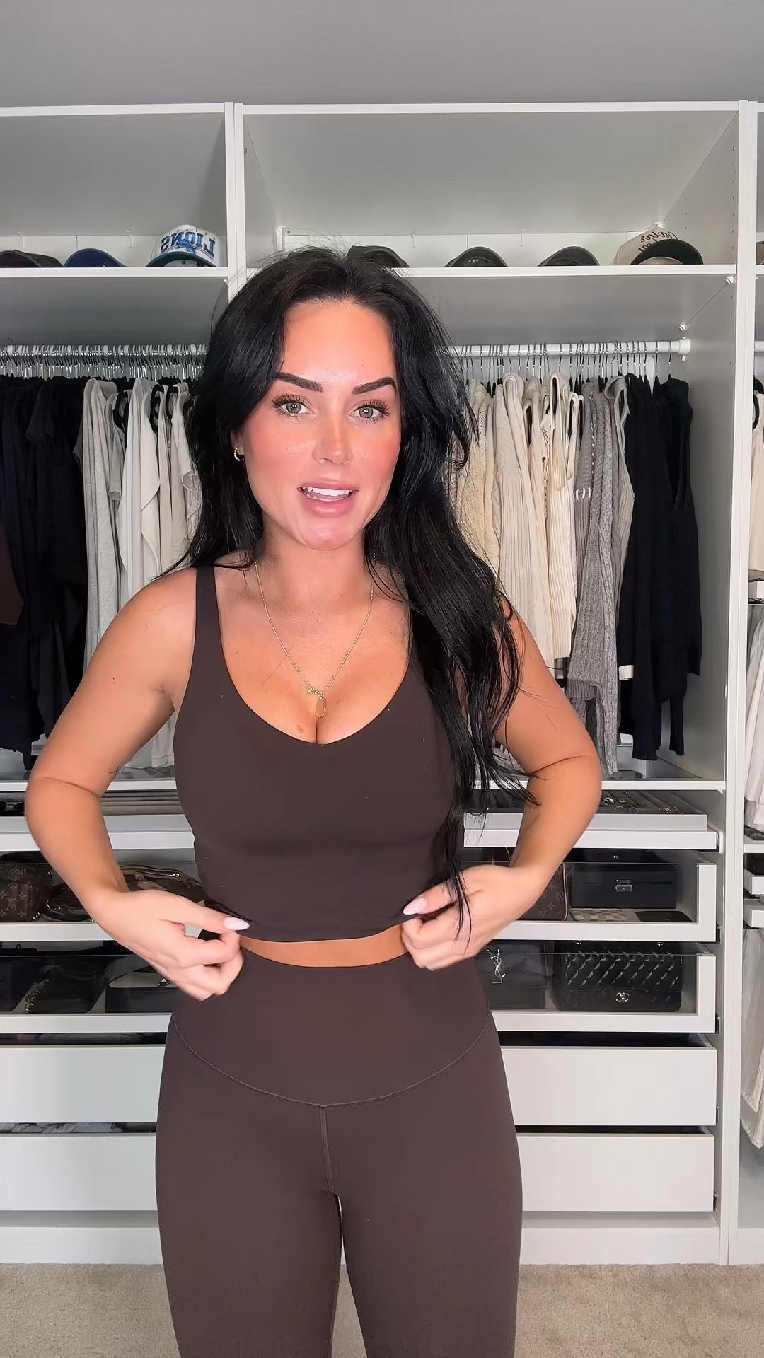 Love these together 🤎

My sizing 5’7, 145lbs, 32dd
I’m wearing a size small tank, size medium jacket, size 4 leggings 

@aerie #aerierealpositivity #aeriereal #aeriesale #salefinds #lululemonespresso #lulu #activewear 

#LTKFindsUnder50 #LTKWatchNow #LTKSaleAlert