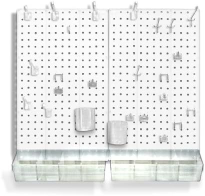 Azar Displays - 900945-WHT 70-PIECE PEGBOARD ORGANIZER KIT (2-13.5" X 22") White Solid Pegboard | Amazon (US)