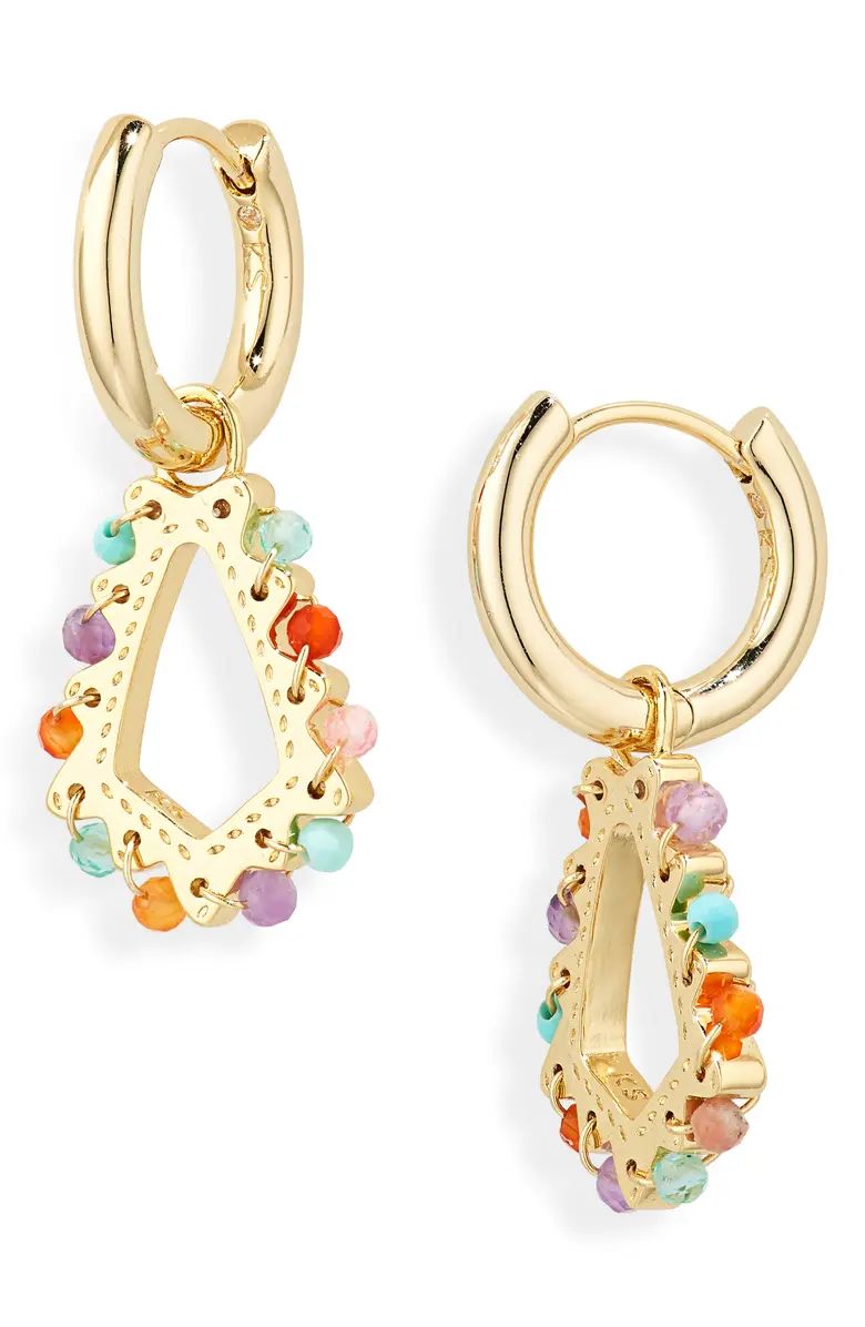 Camry Beaded Drop Huggie Hoop Earrings | Nordstrom