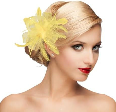 dressfan Womens Fascinator Hat Headpiece 20s Vintage Wedding Hair Accessories for Derby/Wedding/C... | Amazon (US)