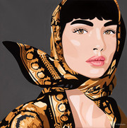 Orit FuchsOrit Fuchs: Vivid 100-Giclee print on canvas female figure painting. 39.3/39.3"2020