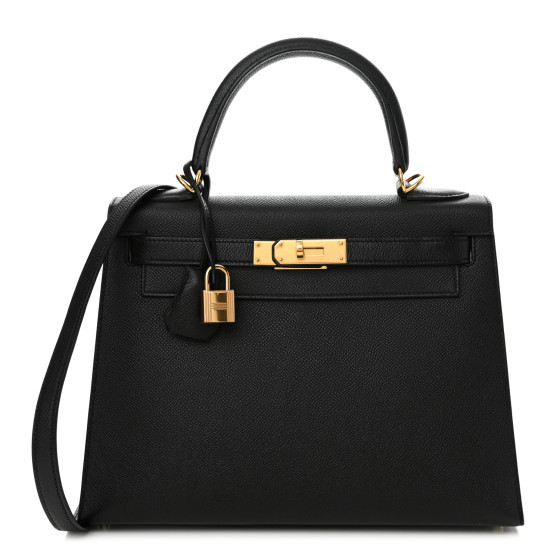 Epsom Kelly Sellier 28 Black | FASHIONPHILE (US)