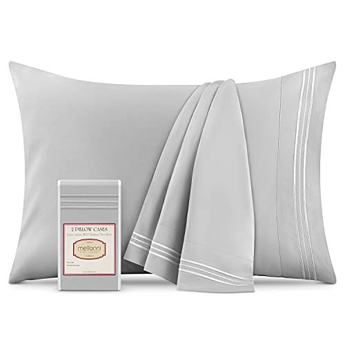 Mellanni King Size Pillow Cases 2 Pack - Pillow Covers - Pillow Protector - Hotel Luxury 1800 Beddin | Amazon (US)