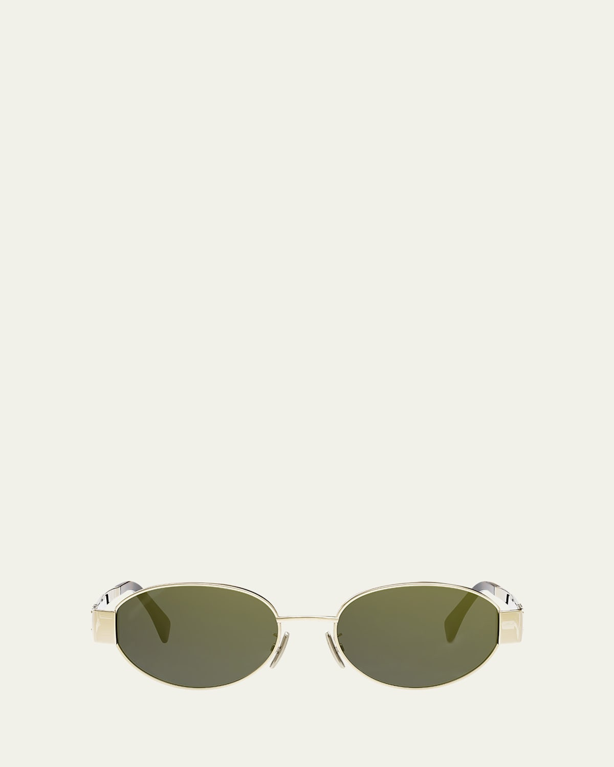 Triomphe Oval Metal Sunglasses | Bergdorf Goodman