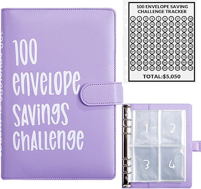 100 Envelopes Money Saving Challenge, 100 Envelope Challenge Binder, Easy and Fun Way to Save $5,... | Amazon (US)