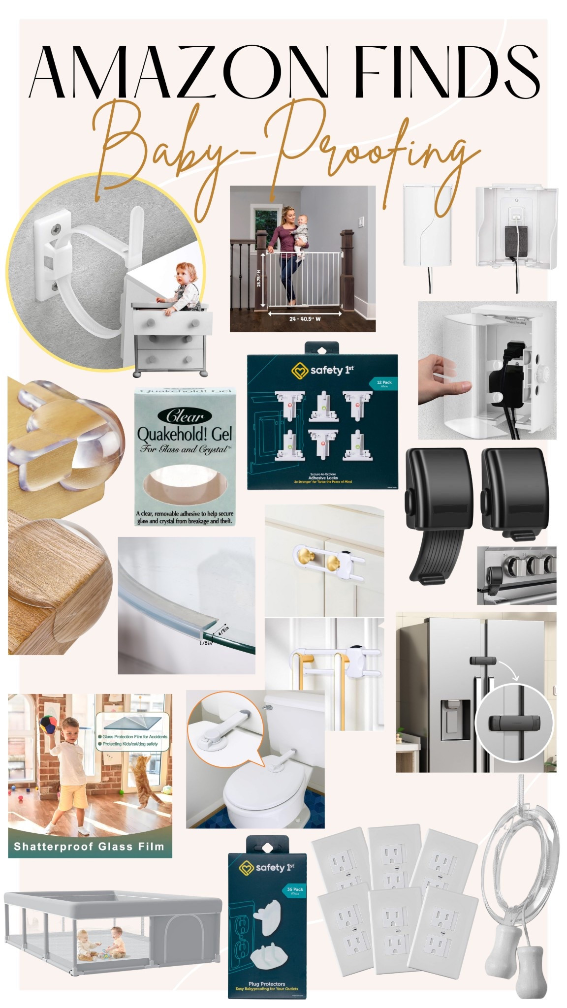 Spent all weekend finishing our baby-proofing! Here’s everything we ordered for the house!

Baby safety
Child-proofing
Toddler-proofing

#LTKBump #LTKBaby #LTKKids