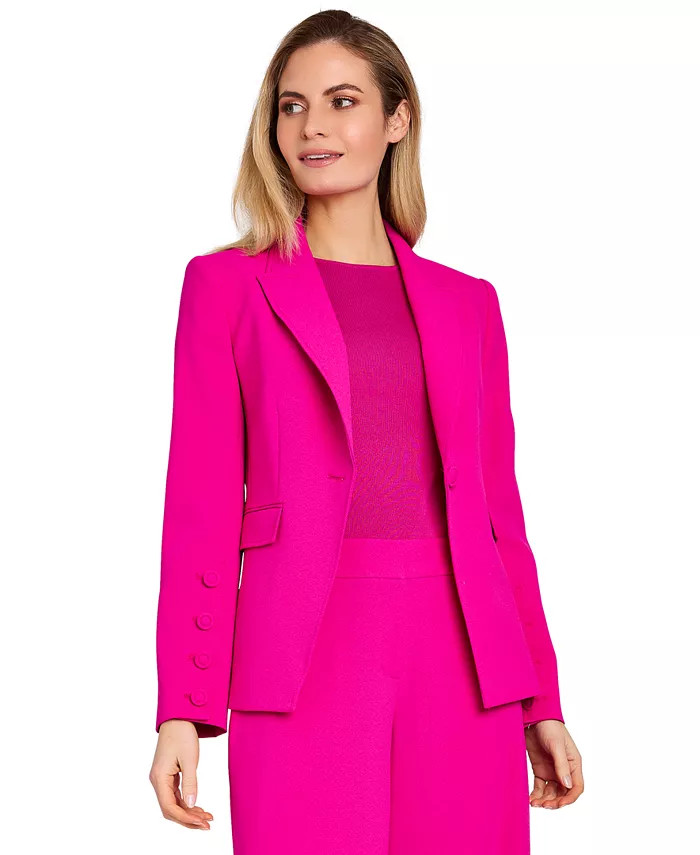Tahari ASL Women's Single-Button Peak-Lapel Blazer - Macy's | Macy's