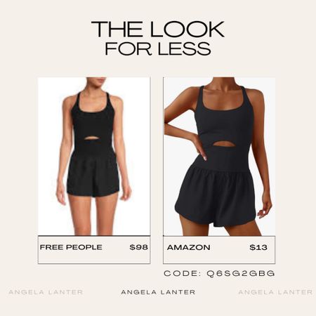 The look for less: Amazon dupe for the Free People Righteous Runsie romper. Perfect athleisure look! On sale for only $13. Coupon code printed on image  

#LTKfindsunder50 #LTKsalealert #LTKfitness