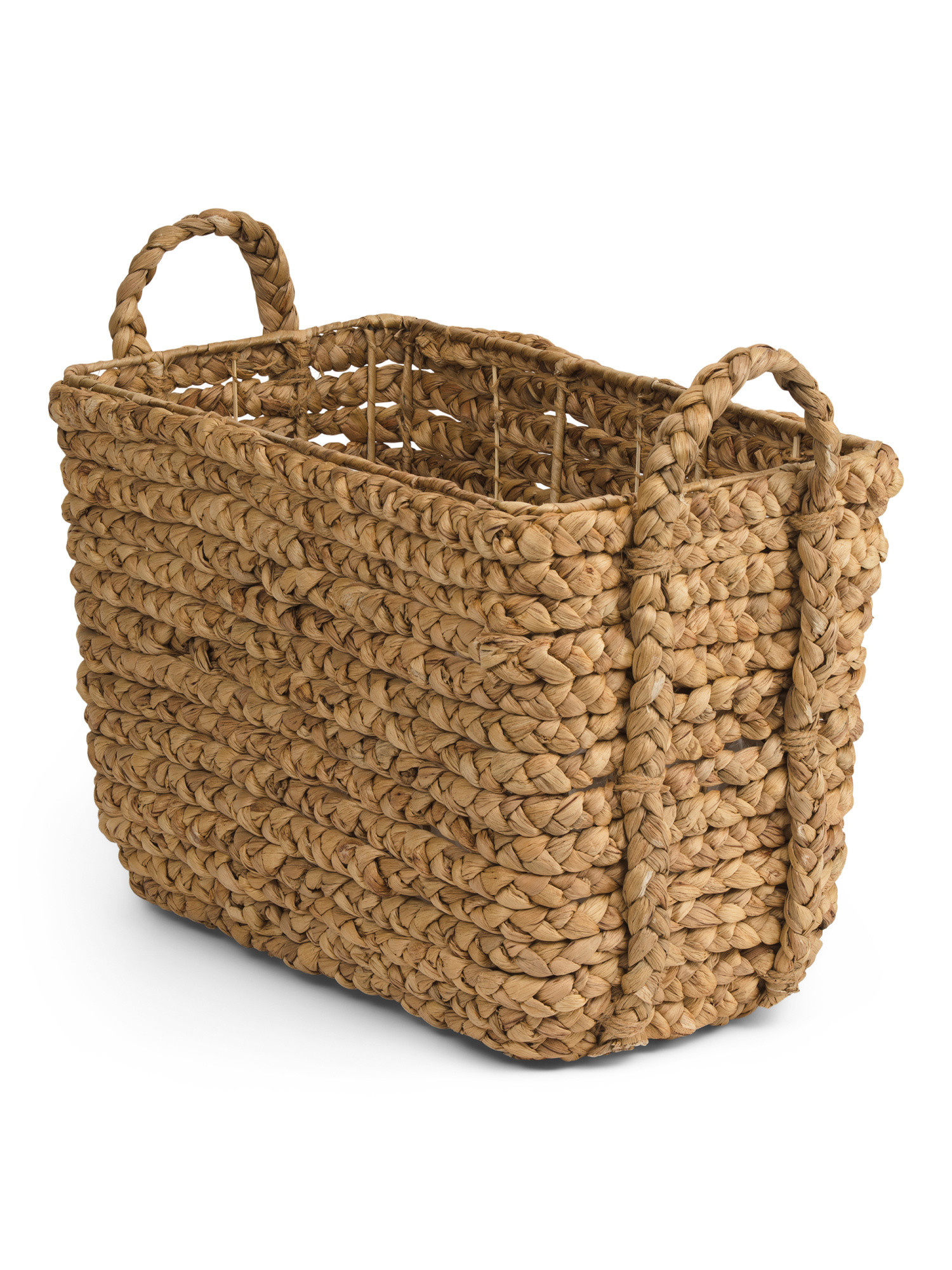 22x18 Braided Rectangular Basket With Ear Handles | TJ Maxx