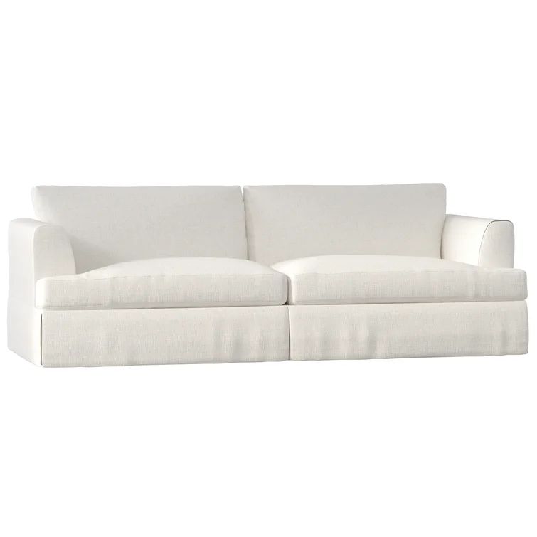 Clausen 93" Recessed Arm Slipcovered Sofa with Reversible Cushions | Wayfair North America