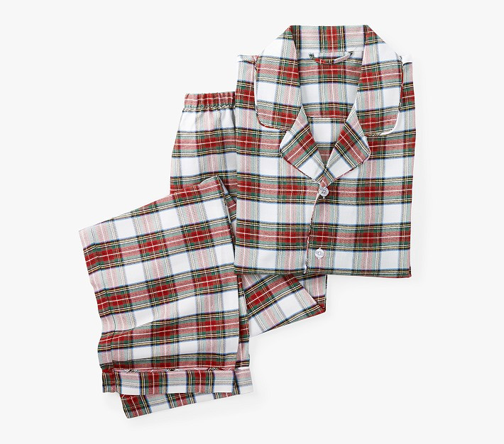 Adult Stewart Plaid Flannel Pajama Set | Pottery Barn Kids
