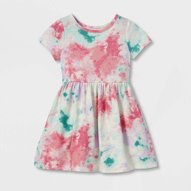 Toddler Girls' Tie-Dye Short Sleeve Dress - Cat & Jack™ | Target