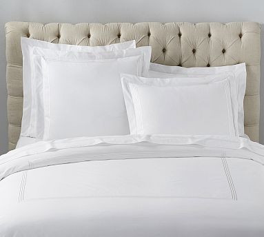 Grand Organic Percale Duvet Cover | Pottery Barn (US)