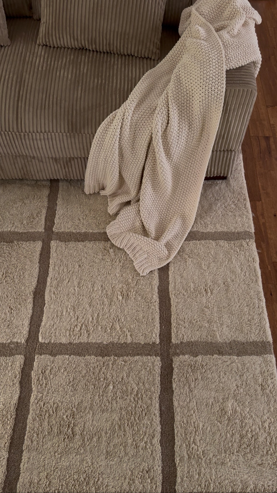 The oversized plaid pattern on this 100% wool pile rug with the corduroy super soft fabric on our couch is a DREAM COMBO 😍

#LTKHome #LTKFamily #LTKStyleTip