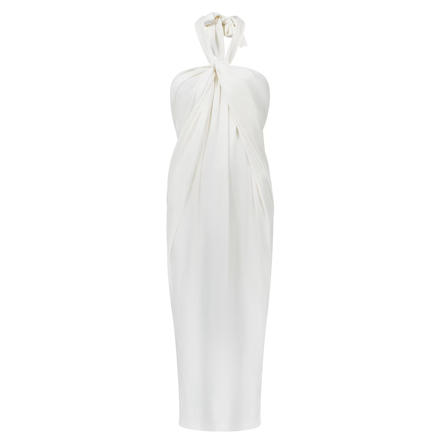 Maya Sandwashed Silk Bandeau Dress - Ivory | Wolf & Badger