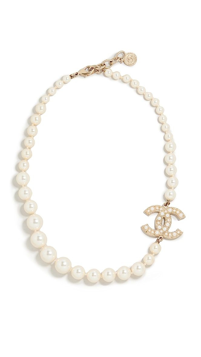 Chanel Gold Pearl Choker | Shopbop
