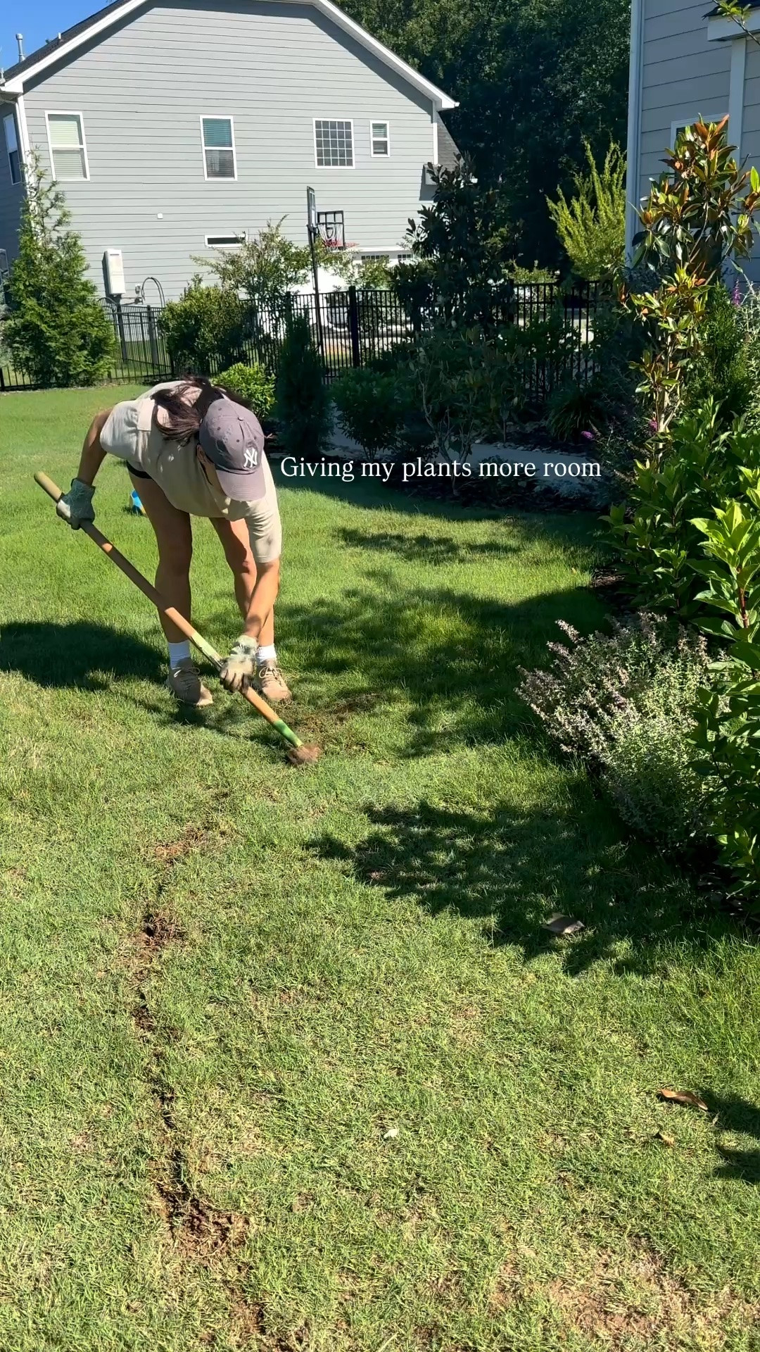 Widening my flower beds, stepping stones, river rock, mulch