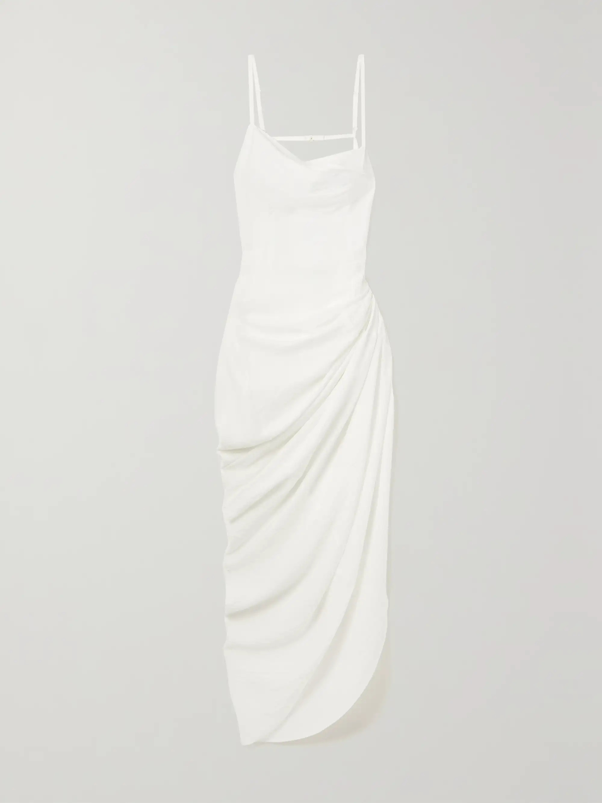 Saudade asymmetric draped twill dress | NET-A-PORTER (US)